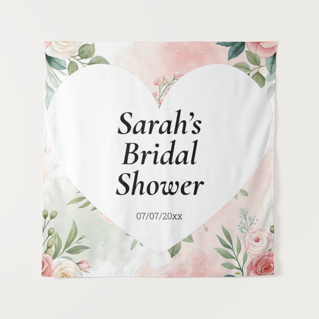 Tapete De Parede Wedding shower wall poster personalized (Frente)