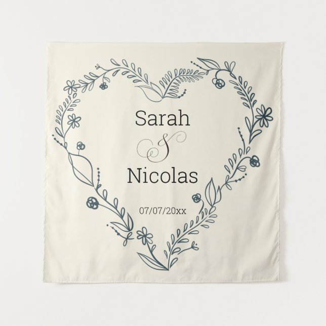Tapete De Parede Wedding shower wall poster personalized (Frente)
