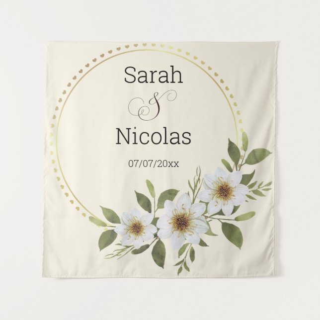 Tapete De Parede Wedding shower wall poster personalized (Frente)
