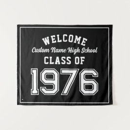 Tapete De Parede Welcome Class of 1976, Black Reunion Party Decor