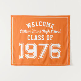 Tapete De Parede Welcome Class of 1976, Orange Reunion Party Decor