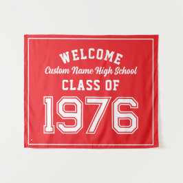 Tapete De Parede Welcome Class of 1976, Red Reunion Party Decor
