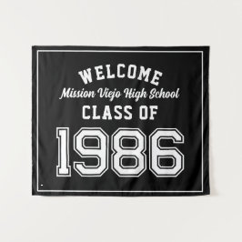 Tapete De Parede Welcome Class of 1986, Black Reunion Party Decor
