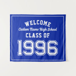 Tapete De Parede Welcome Class of 1996, Blue Reunion Party Decor