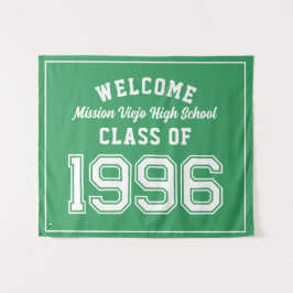 Tapete De Parede Welcome Class of 1996, Green Reunion Party Decor