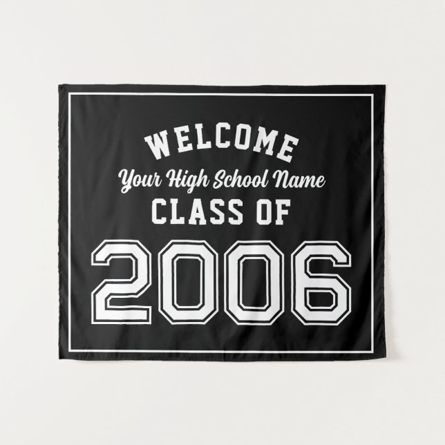 Tapete De Parede Welcome Class of 2006, 20 Year Reunion Decor (Frente (Horizontal))