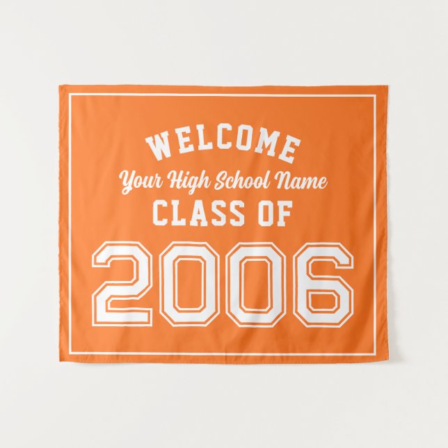 Tapete De Parede Welcome Class of 2006, 20 Year Reunion Decor (Frente (Horizontal))
