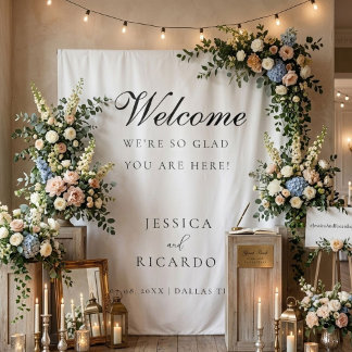 Tapete De Parede We're so glad you're here wedding welcome sign 