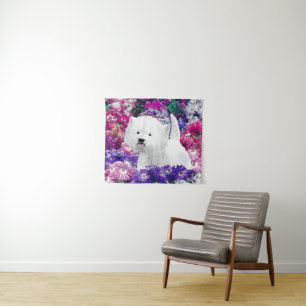 Tapete De Parede West Highland White Terrier Pintando Arte Canina