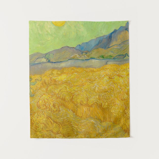 Tapete De Parede Wheatfield com um Receptor, 1889, por Vincent van  (Frente)
