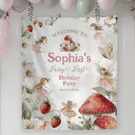 Tapete De Parede whimsical garden fairy first birthday welcome sign