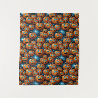 Tapete De Parede Whimsical Pumpkin Halloween Wall Tapestry