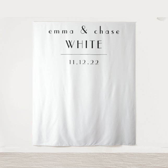 Tapete De Parede White and Black Wedding Tapestry (Frente)