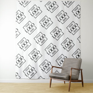 Tapete De Parede White Business Logo Pattern Trade Show Backdrop