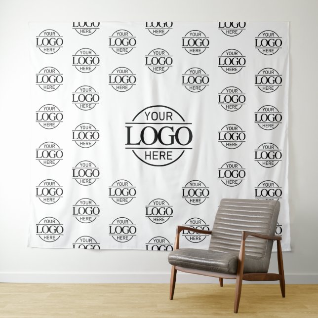 Tapete De Parede White Business Logo Step & Repeat Backdrop Banner (In Situ (Horizontal))
