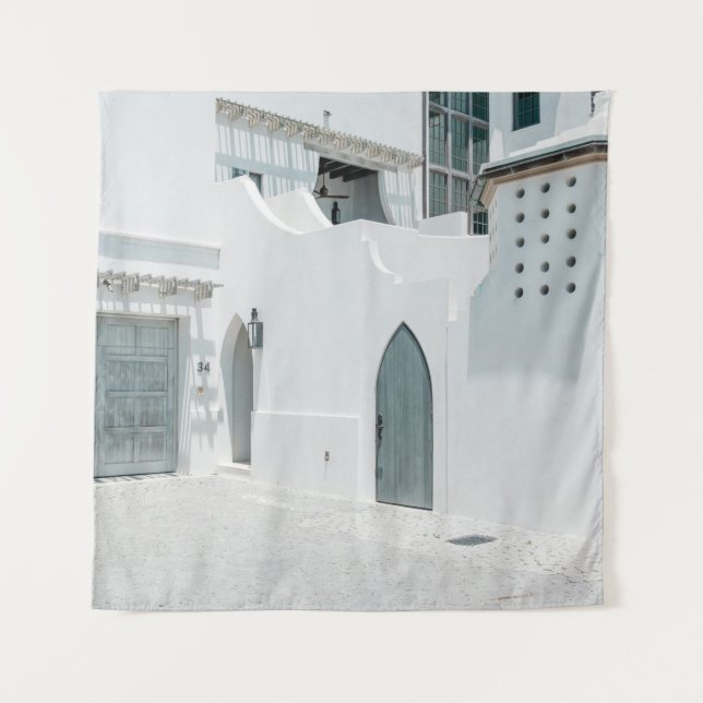 Tapete De Parede White concrete house (Frente)