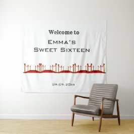 Tapete De Parede White Red Carpet Hollywood Sweet 16º aniversário