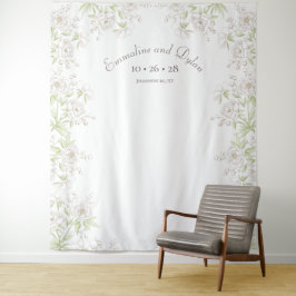 Tapete De Parede White Rose Classic Wedding Photo Backdrop