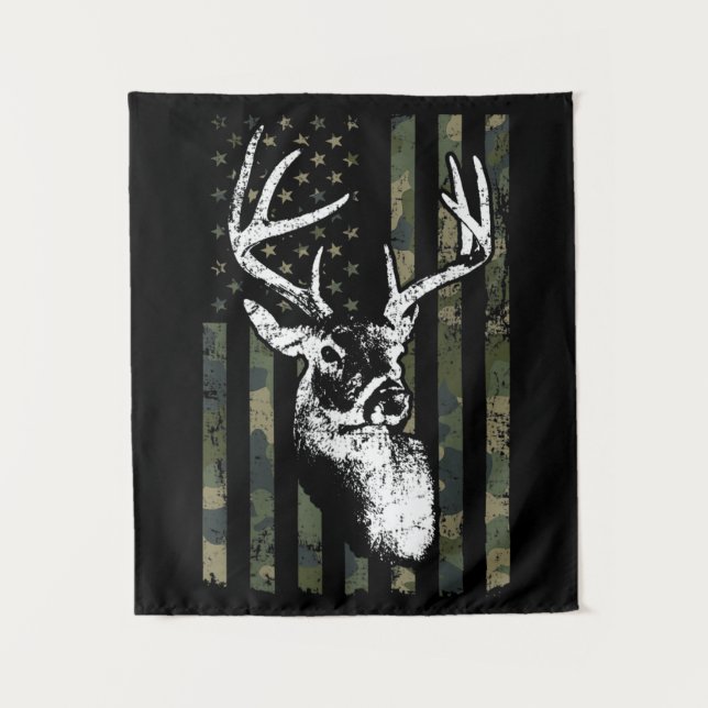 Tapete De Parede Whitetail Buck Deer Hunting EUA Camouflage América (Frente)