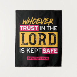 Tapete De Parede Whoever Trusts in the Lord Is Kept Safe Quote