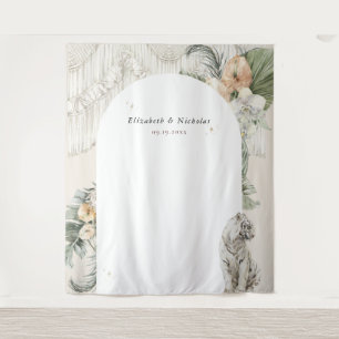 Tapete De Parede Wild Love   Boho Macrame Greenery Foto Booth