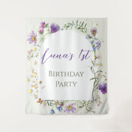 Tapete De Parede Wildflower First Birthday