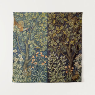 Tapete De Parede William Morris Faisão Pássaro Árvore Flor