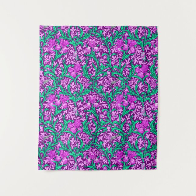 Tapete De Parede William Morris Irises, Ametista Roxo (Frente)