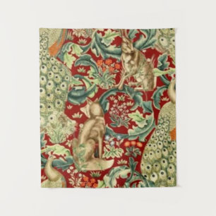Tapete De Parede William Morris Red Pattern Forest