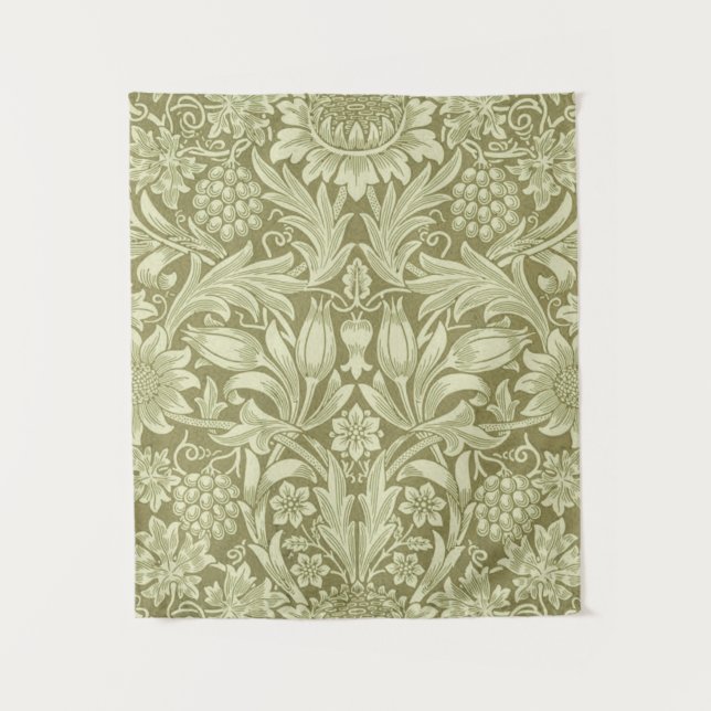 Tapete De Parede William Morris Sunflower Green Flower (Frente)