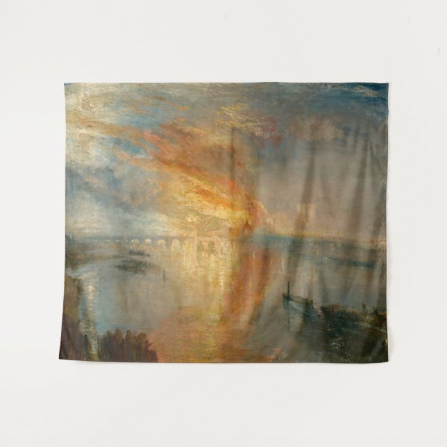Tapete De Parede William Turner - The Burning of the Parliament (Frente (Horizontal))