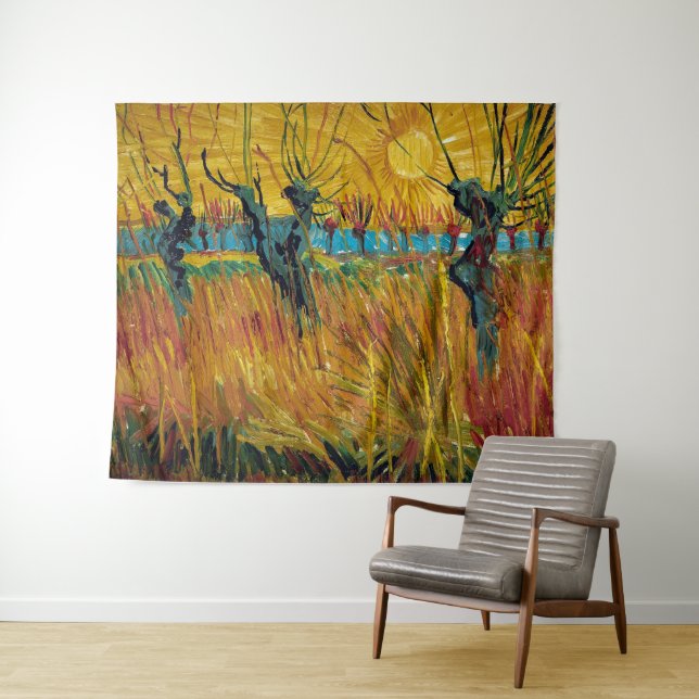Tapete De Parede Willows no Sunset | Van Gogh | (In Situ (Horizontal))