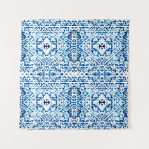Tapete De Parede Winter Background. Watercolor Hand Painted Blue In