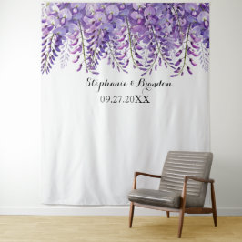 Tapete De Parede Wisteria Purple Floral Wedding Photo Booth