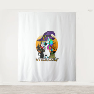 Tapete De Parede Witchicorn Unicorn Witeen Black Cat Oranger