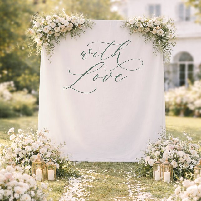 Tapete De Parede With Love Wedding Photo Backdrop Banner (Criador carregado)