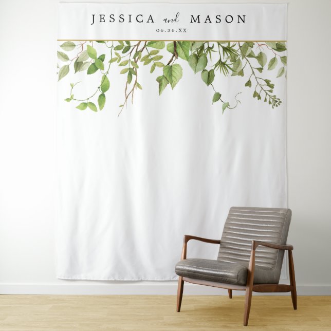 Tapete De Parede Woodland Greenery Foto de Fundo Booth (In Situ)