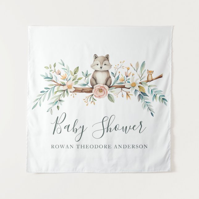 Tapete De Parede Woodland Watercolor (Frente)