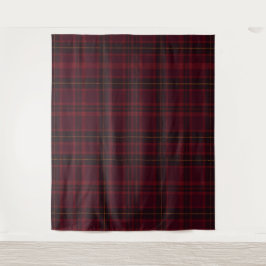 Tapete De Parede Xadrez Burgundy Elegante