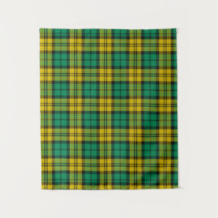 Tapete De Parede Xadrez de Campbell Tartan verde-amarela