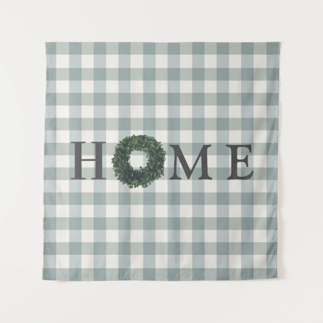 Tapete De Parede Xadrez HOME Farmhouse Gingham Country Na moda (Frente)