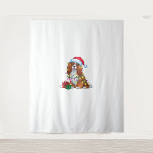 Tapete De Parede Xmas Lighting Santa Hat Tibetan Spaniel Cristo