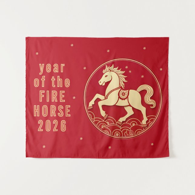 Tapete De Parede Year of the Horse 2026 Chinese New Year Party (Frente (Horizontal))