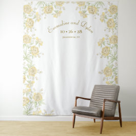 Tapete De Parede Yellow Rose Wedding Photo Backdrop