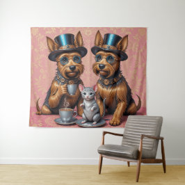 Tapete De Parede Yerkish Terriers Tea Time