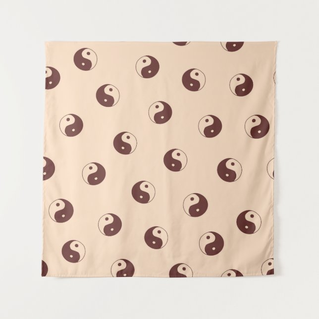 Tapete De Parede Yin Yang China Hand Drawn (Frente)