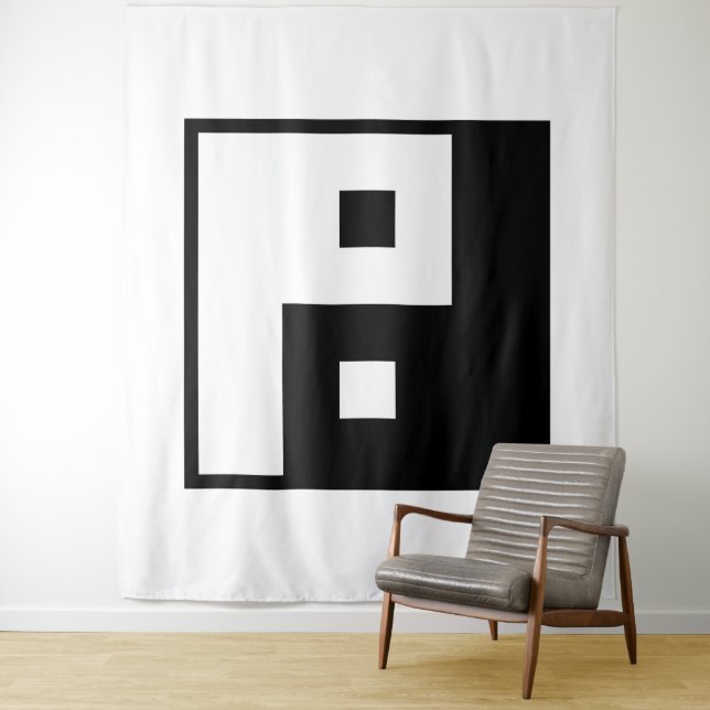 Tapete De Parede Yin Yang Quadrado (In Situ)