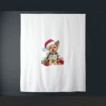 Tapete De Parede Yorkie Xmas Lighting Santa Hat Yorkie Dog Christma<br><div class="desc">Yorkie Xmas Lighting Santa Hat Yorkie Dog Natal</div>