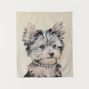 Tapete De Parede Yorkshire Terrier Puppy Pintura Original