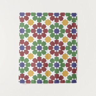 Tapete De Parede zellignar padrão de arte cerâmica marroquina tradi